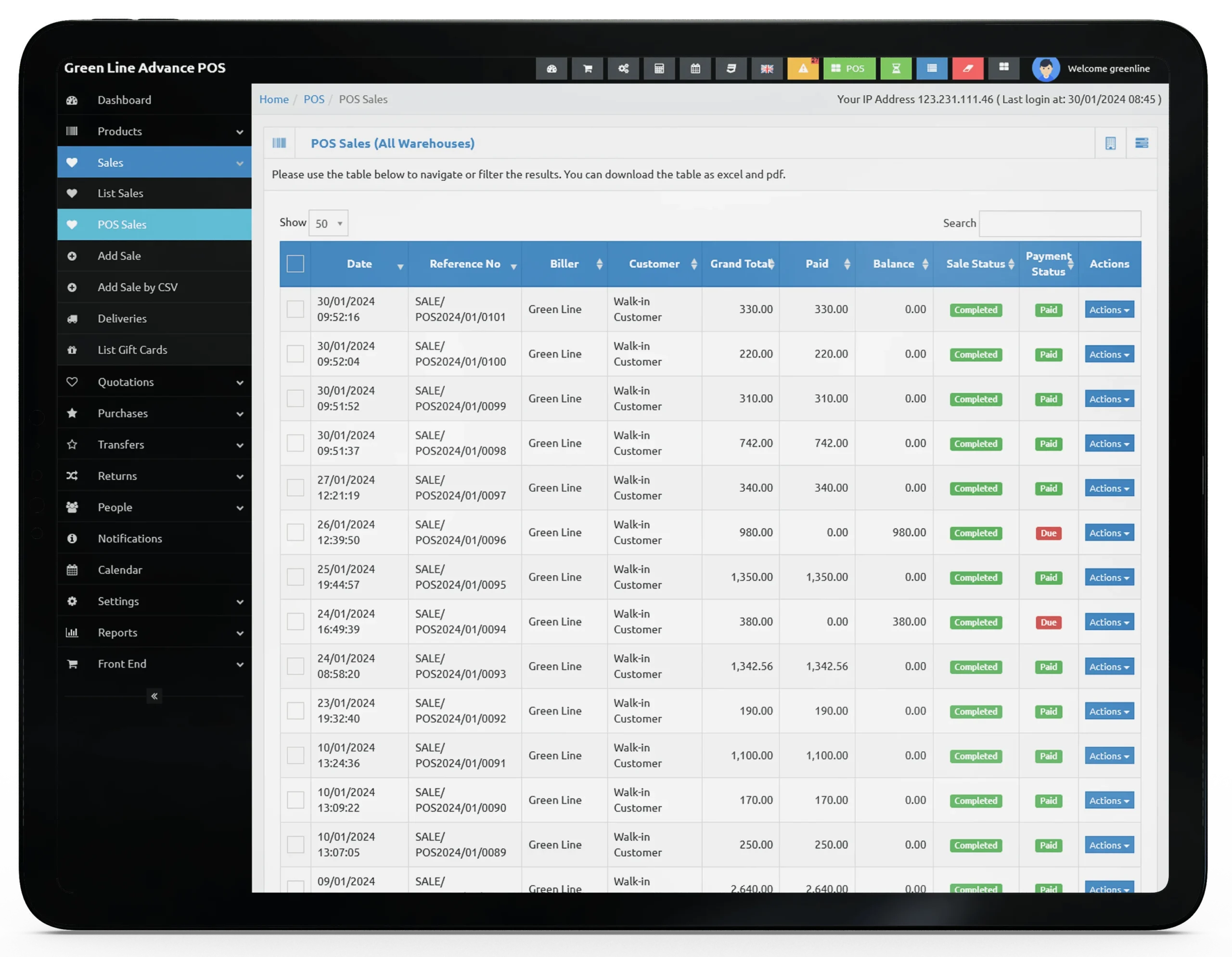 business - POS Sales